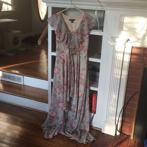 S/M Unique Boho Gypsy Floral Maxi High-Low Dress